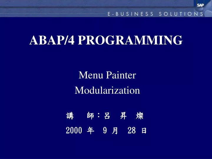 abap 4 programming n.