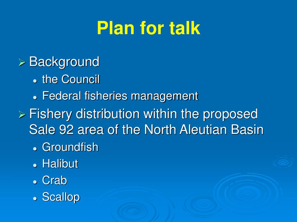 PPT - Federal Fisheries in the North Aleutian Basin PowerPoint ...