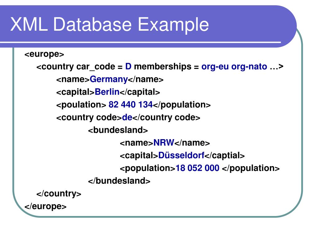 xml database presentation