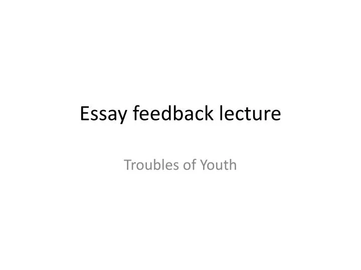prompt essay feedback
