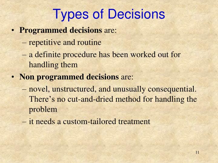 the efficiency of 3m in terms of programmed and non programmed decisions When managers are making decisions on behalf of the company why is decision-making so important a: what are examples of non-programmed decision making. the efficiency of 3m in terms of programmed and non programmed decisions When managers are making decisions on behalf of the company why is decision-making so important a: what are examples of non-programmed decision making.
