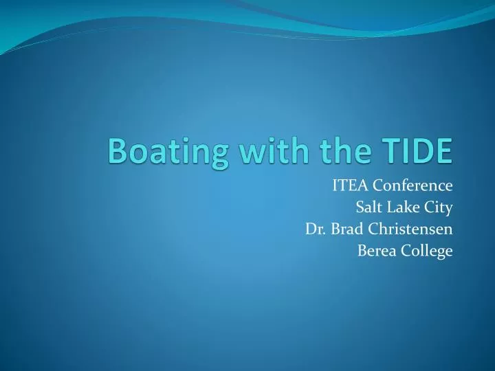 boating with the tide n.