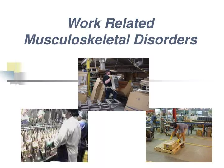 work related musculoskeletal disorders Musculoskeletal disorders usually affect the back, neck, shoulders and upper limbs, but lower limbs can also be affected they cover any damage or disorder of the joints or other tissues health problems range from minor aches and pains to more serious medical conditions requiring time off or medical treatment. work related musculoskeletal disorders Musculoskeletal disorders usually affect the back, neck, shoulders and upper limbs, but lower limbs can also be affected they cover any damage or disorder of the joints or other tissues health problems range from minor aches and pains to more serious medical conditions requiring time off or medical treatment.