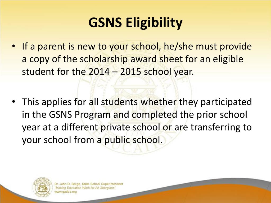 PPT to Special Needs Scholarship Program New School