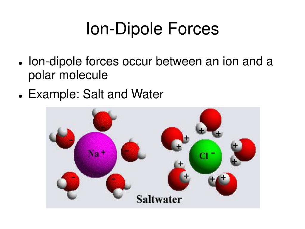Ion Dipole Examples Of Molecules