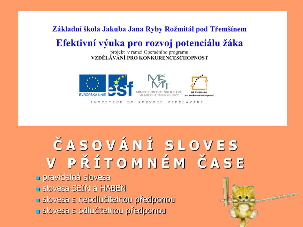 Ppt C A S O V A N I S L O V E S V P R I T O M N E M C A S E Pravidelna Slovesa Powerpoint Presentation Id