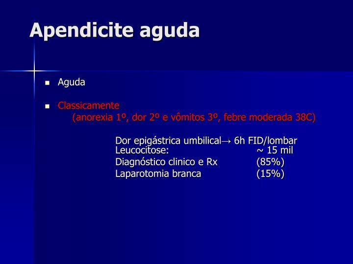 Exemplo De Como Admitir Um Paciente Com Ataque De Apendicite