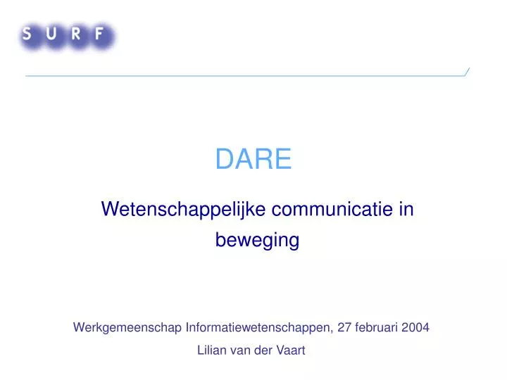 PPT - DARE PowerPoint Presentation, free download - ID:4325604