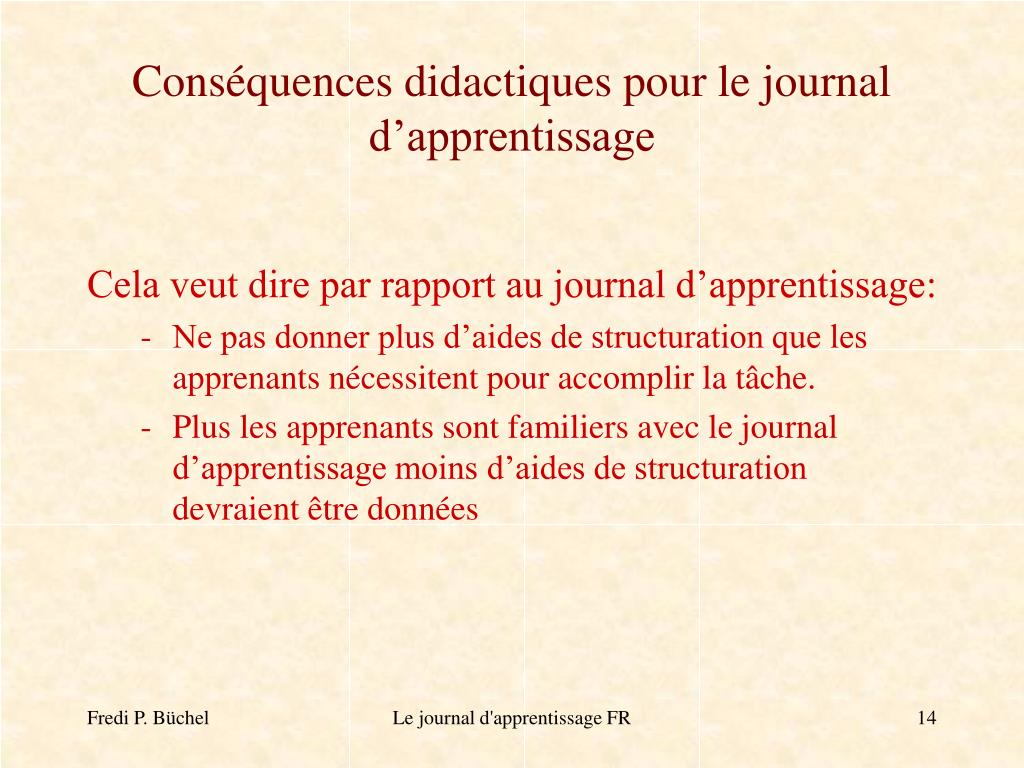 PPT  Le journal d’apprentissage PowerPoint Presentation, free download