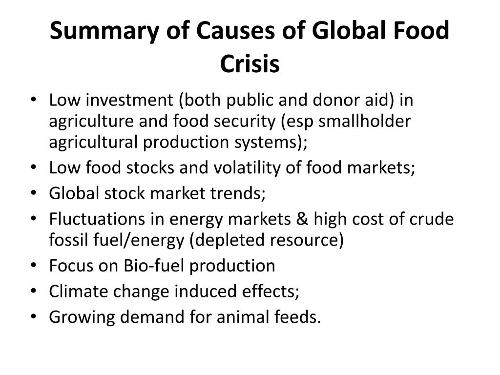 PPT GLOBAL FOOD CRISIS PowerPoint Presentation, free download ID