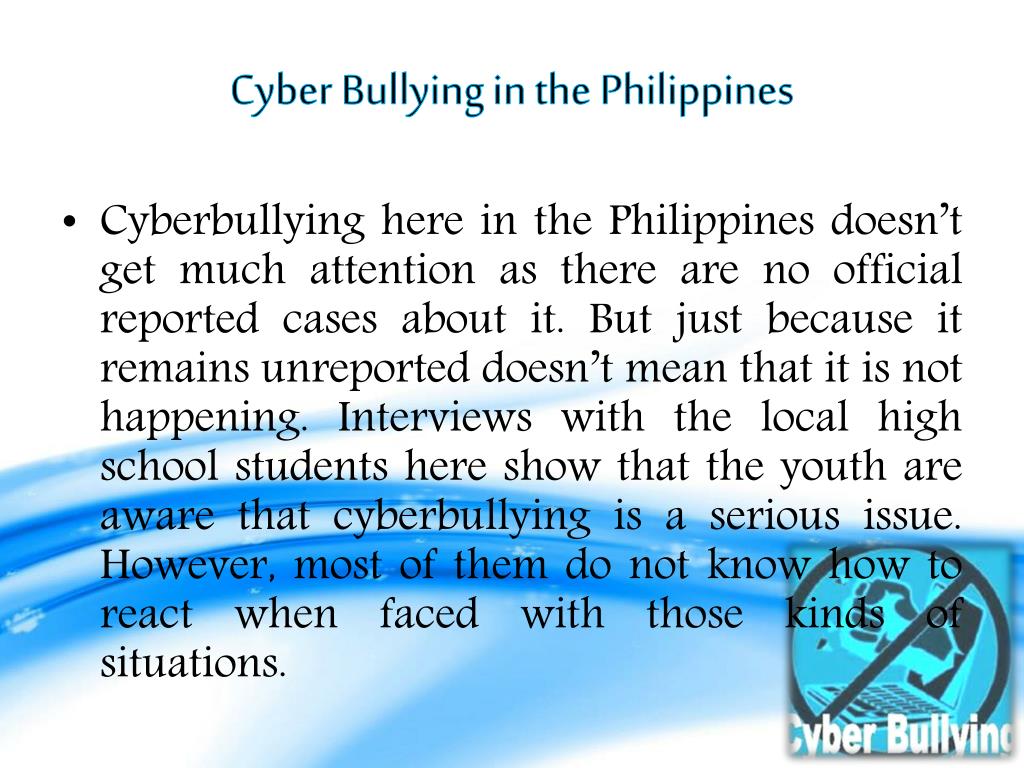 argumentative essay about cyber bullying in the philippines