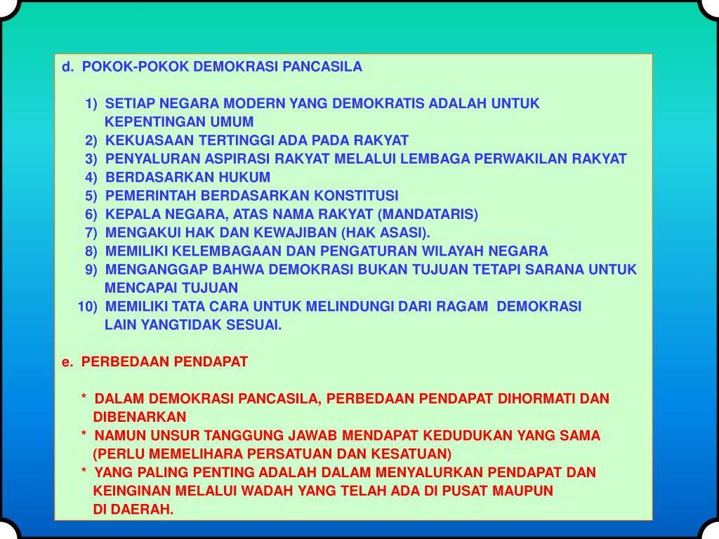Ciri Pokok Dari Demokrasi Pancasila Masa Orde Baru Ini Cirinya