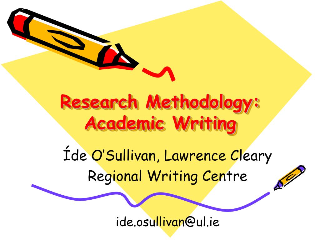 methodology in academic writing