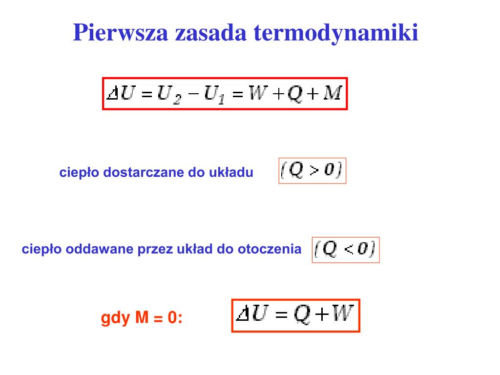1 Zasada Termodynamiki Definicja I Wzór PPT - FIZYKA dla studentów POLIGRAFII Układy i procesy termodynamiczne