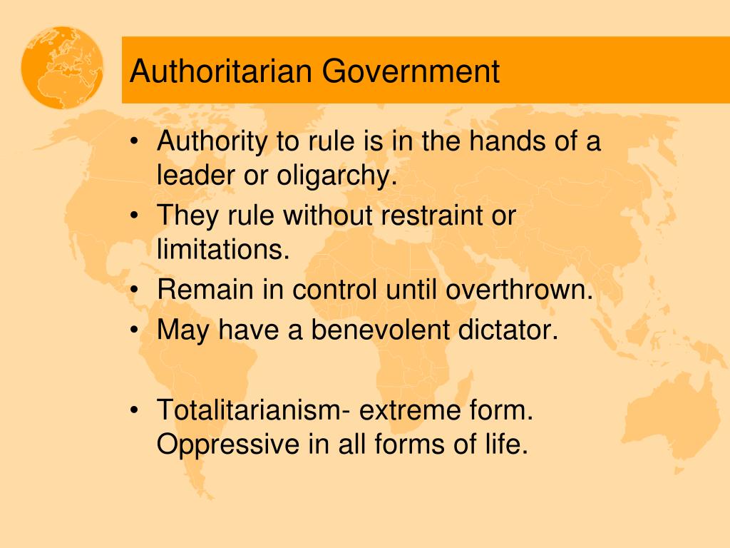 Government Vs Authoritarian Government