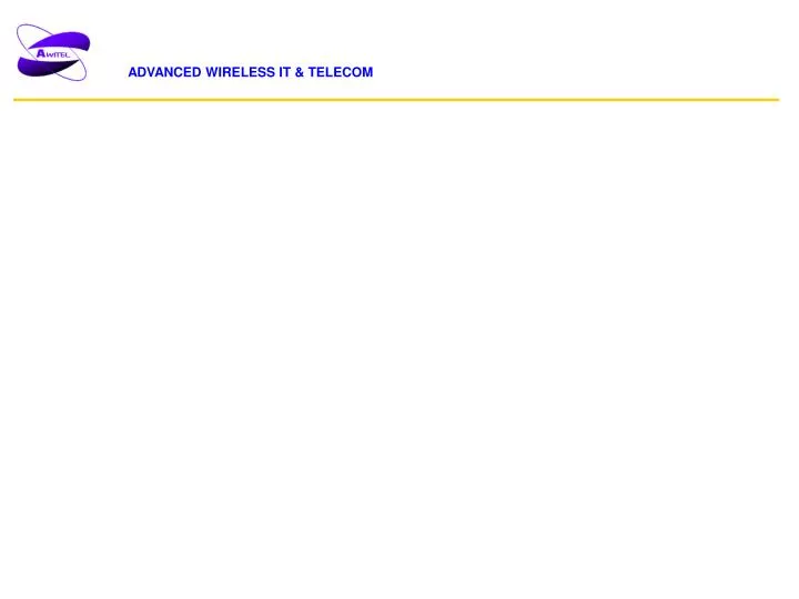 PPT - ADVANCED WIRELESS IT & TELECOM PowerPoint Presentation, free ...