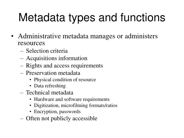 PPT - Introduction to Metadata PowerPoint Presentation - ID:4329373