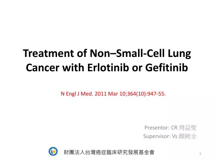 treatment of non small cell lung cancer with erlotinib or gefitinib n.