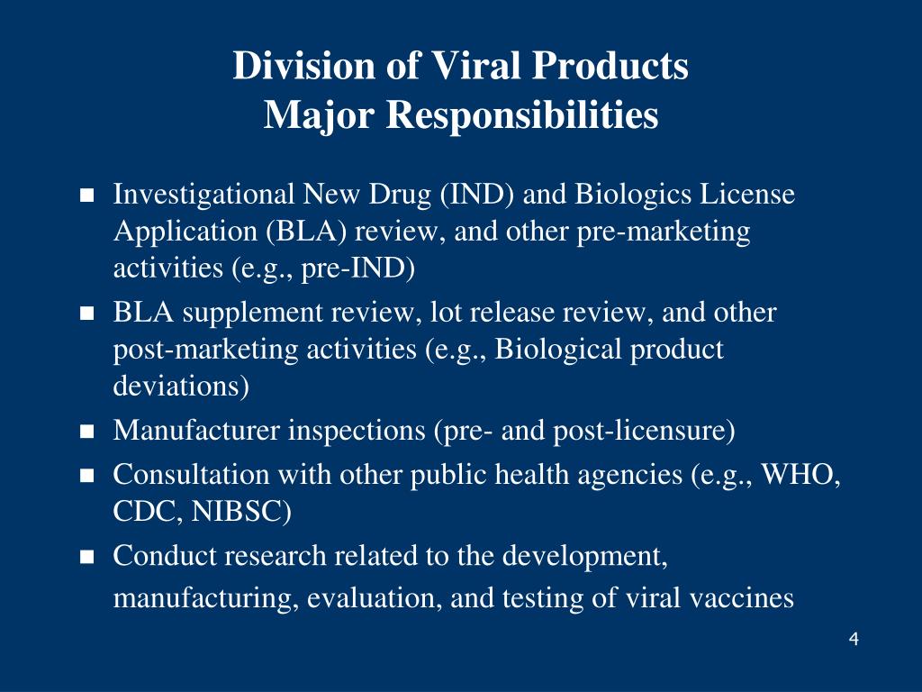 PPT Overview of the Division of Viral Products PowerPoint