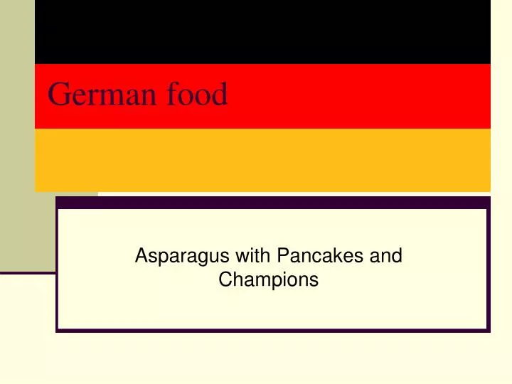 PPT German food PowerPoint Presentation, free download ID4332346