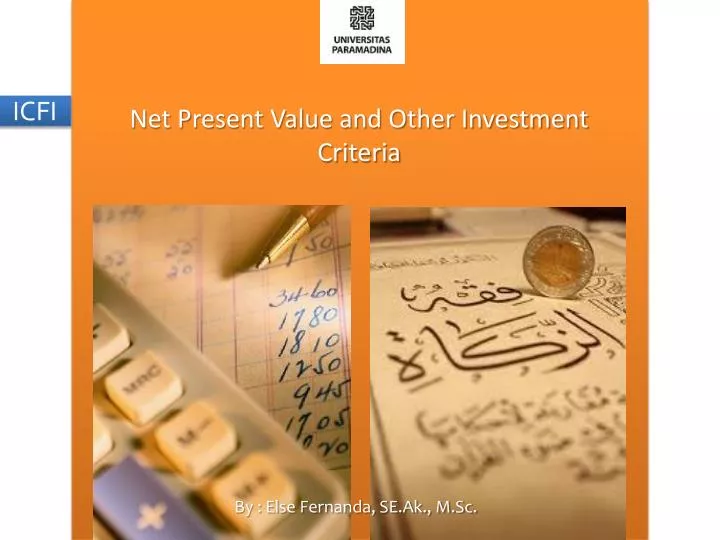 net present value and other investment criteria n.