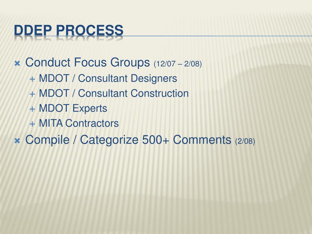 PPT Design deliverable enhancement project ( ddep ) update PowerPoint Presentation ID 4336390