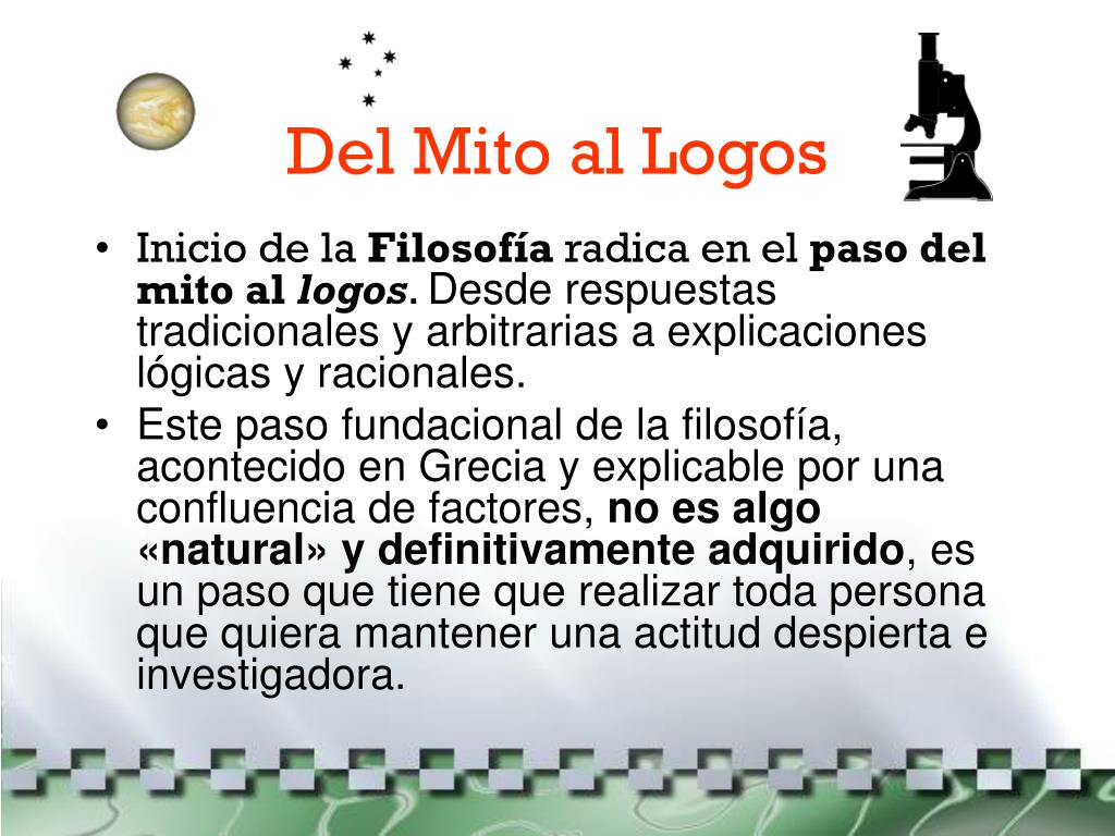 PPT - Del Mito al Logos PowerPoint Presentation, free download - ID:4336739