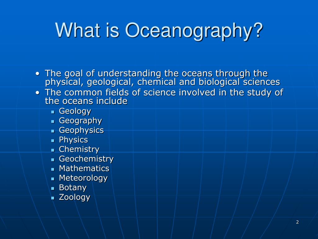 oceanography term paper topics