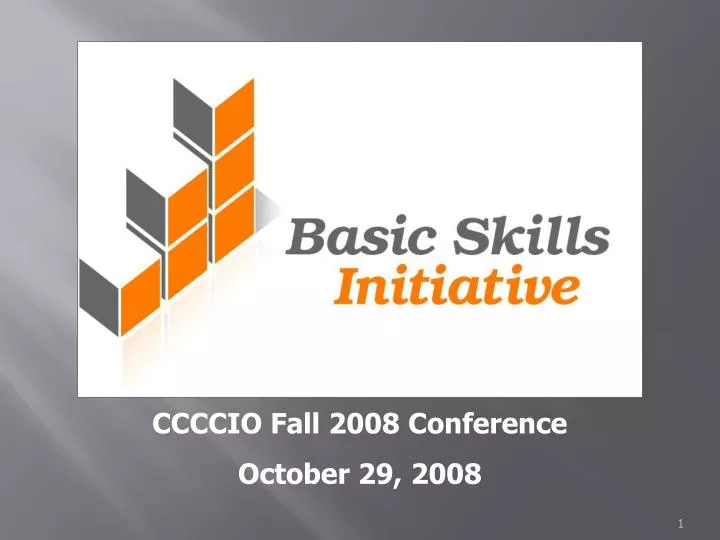 PPT CCCCIO Fall 2008 Conference October 29, 2008 PowerPoint