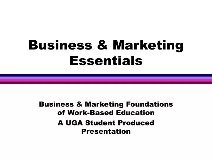 marketing essentials powerpoint presentation