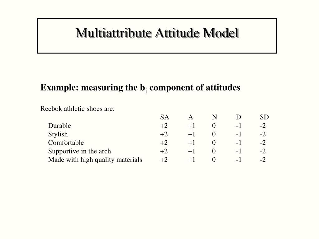 multi attribute model example