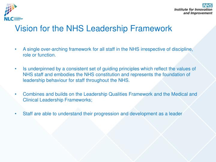 PPT The NHS Leadership Framework PowerPoint Presentation ID4340331