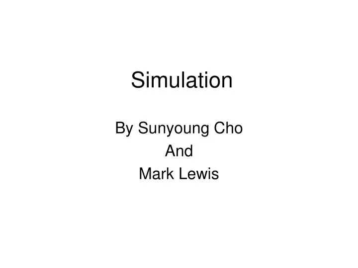 simulation n.