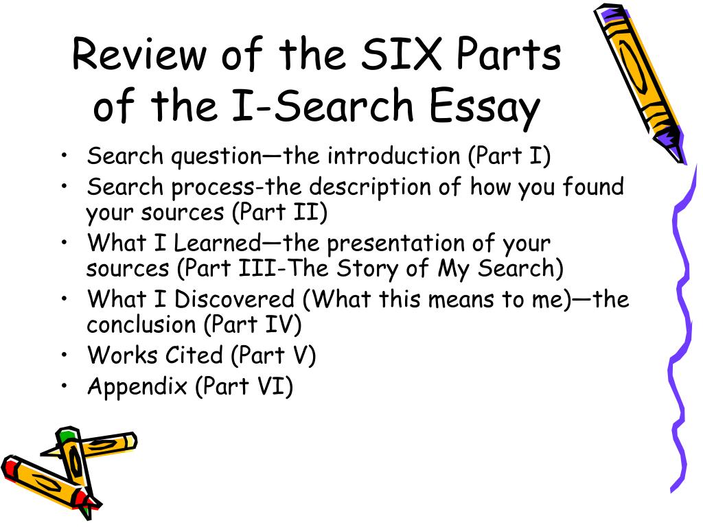 what is an i search essay