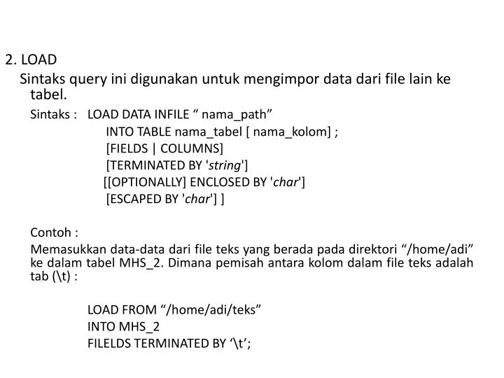 PPT - BAHASA QUERY KOMERSIAL PowerPoint Presentation - ID 