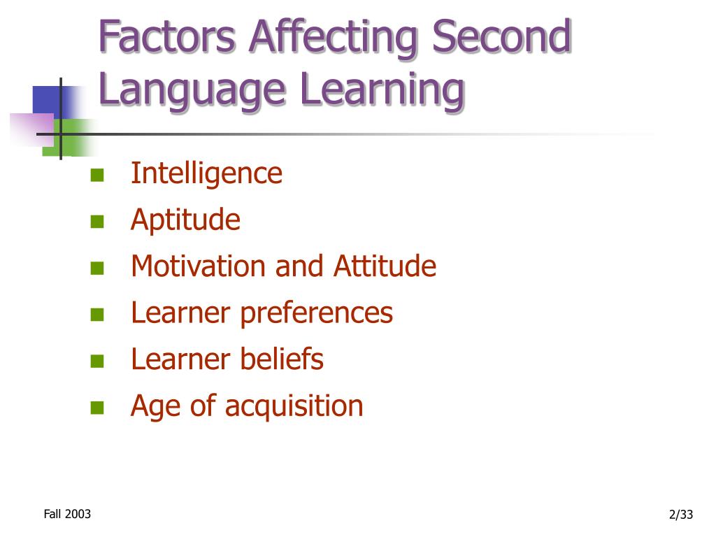 assignment language acquisition factors
