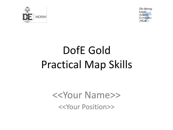 dofe gold practical map skills n.