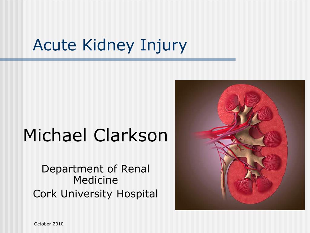 clinical presentation of kidney injury
