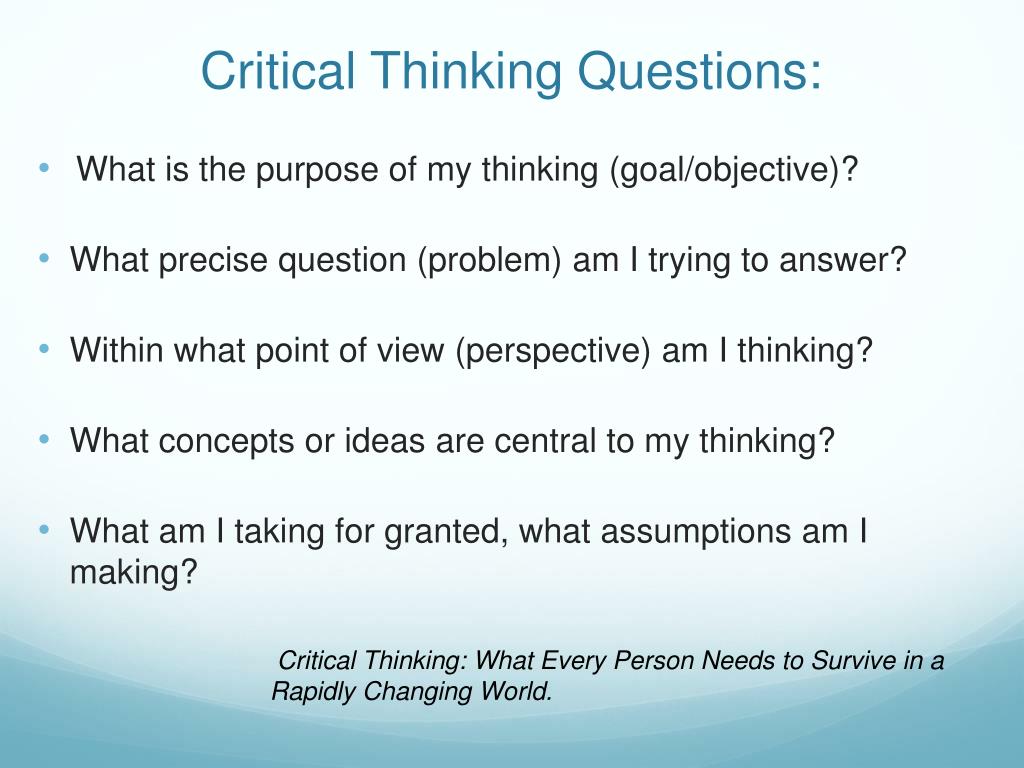 critical thinking questions with answer