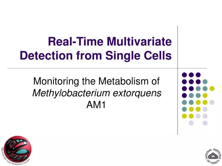 real time multivariate detection from single cells n.