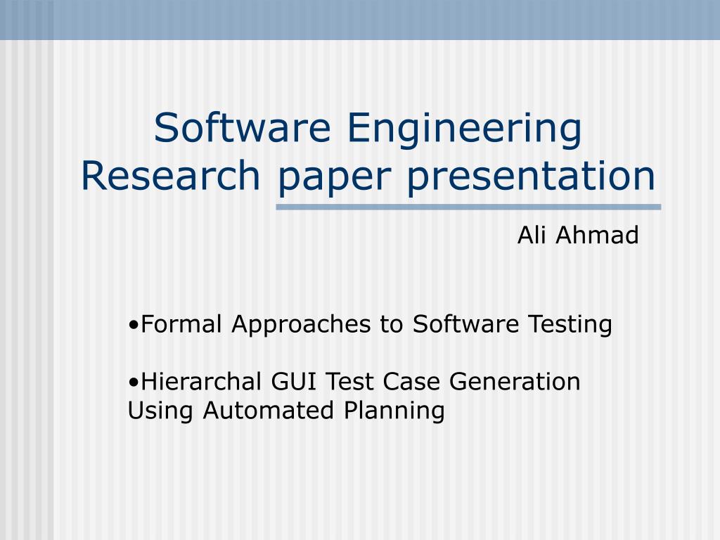 research papers on software engineering