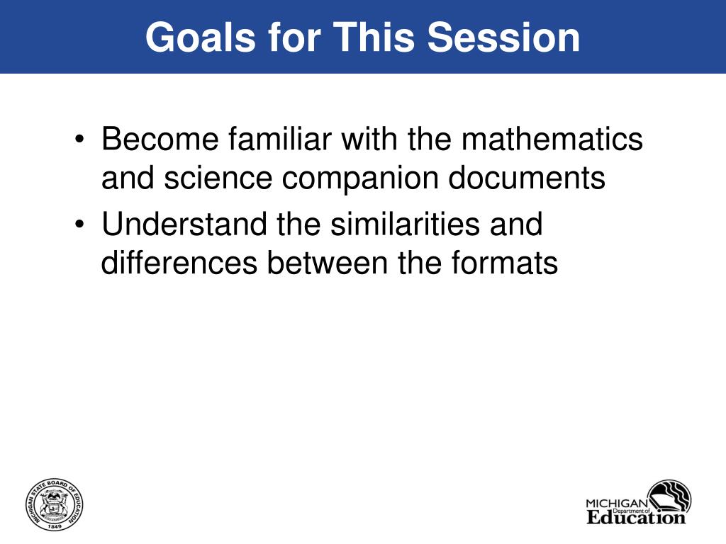 PPT - Michigan High School Mathematics and Science Companion Documents PowerPoint Presentation ...