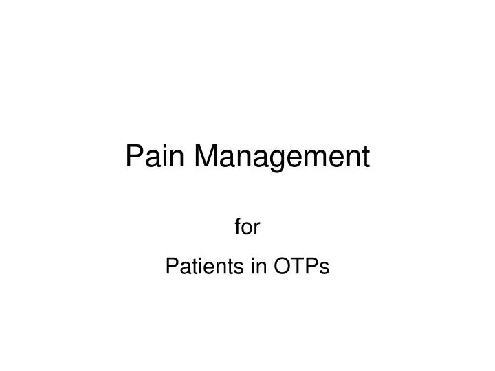 pain management n.