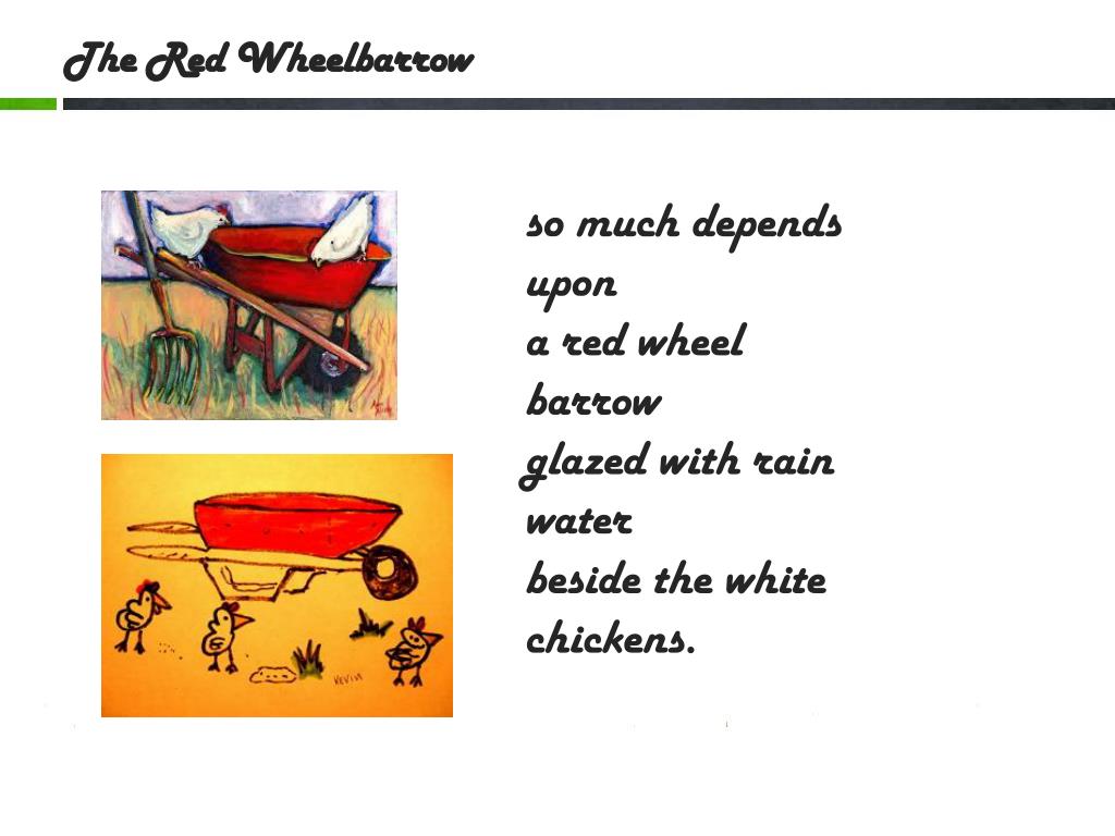 Ppt The Red Wheelbarrow Powerpoint Presentation Free Download Id