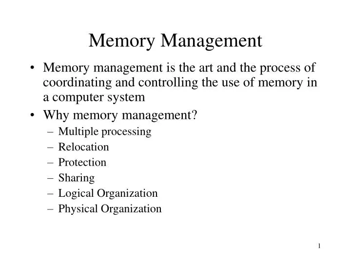 PPT Memory Management PowerPoint Presentation, free download ID4346570
