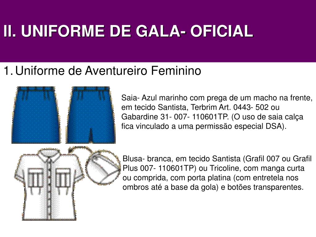PPT - UNIFORME DE AVENTUREIROS PowerPoint Presentation, free download -  ID:4347091