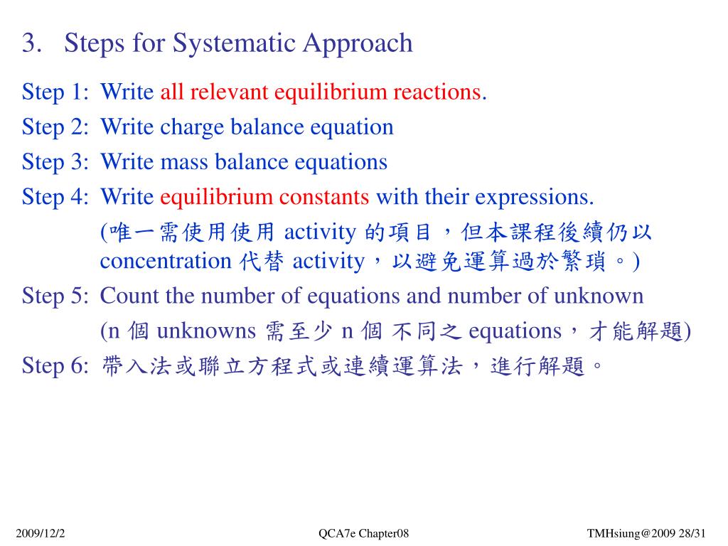 PPT - Chapter 22 Activity and Systematic Treatment of Equilibrium