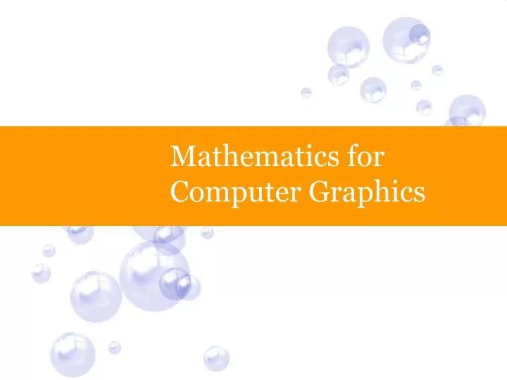 mathematics for computer graphics n.