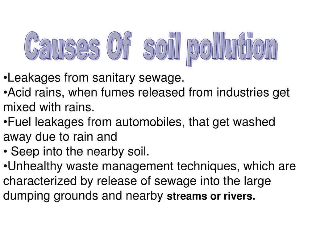 powerpoint presentation on soil pollution