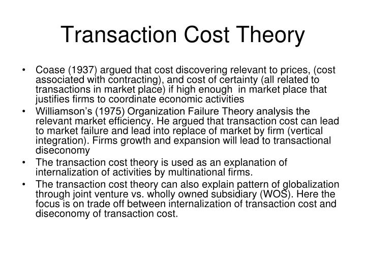 transaction costs theory
